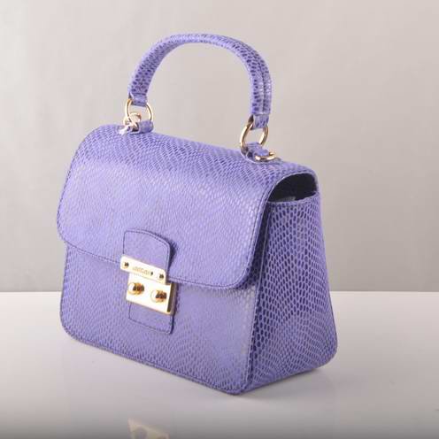 Miu Miu Tote Flap Bags Snake Veins 7428 Blue