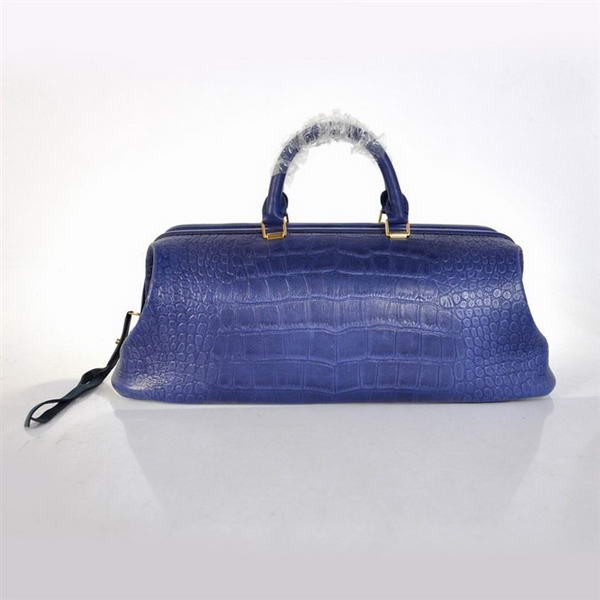 2012 New Celine Original Crocodile Leather Tote Bag 348 Blue