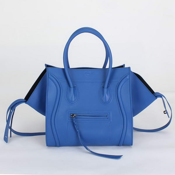 Celine Luggage Phantom Square Bags Ferrari Leather 80066 Blue