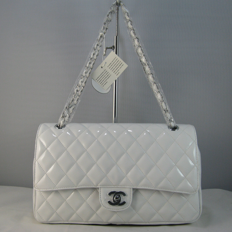 Chanel White color with Silver chain