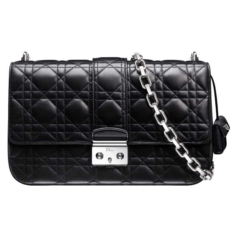 Black leather 'Miss Dior' bag