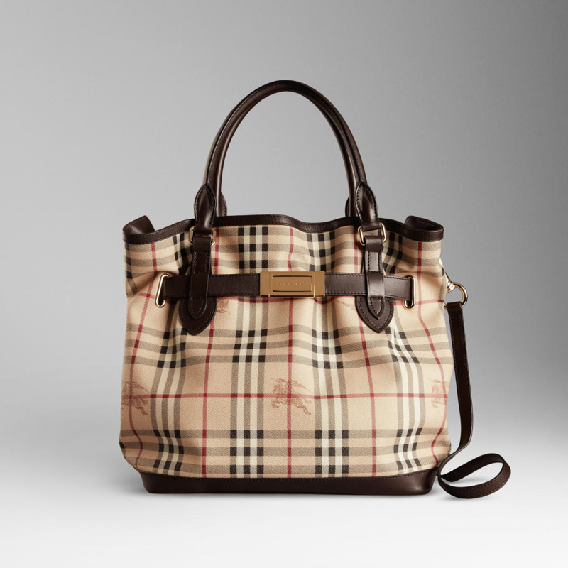 MEDIUM HAYMARKET CHECK TOTE BAG