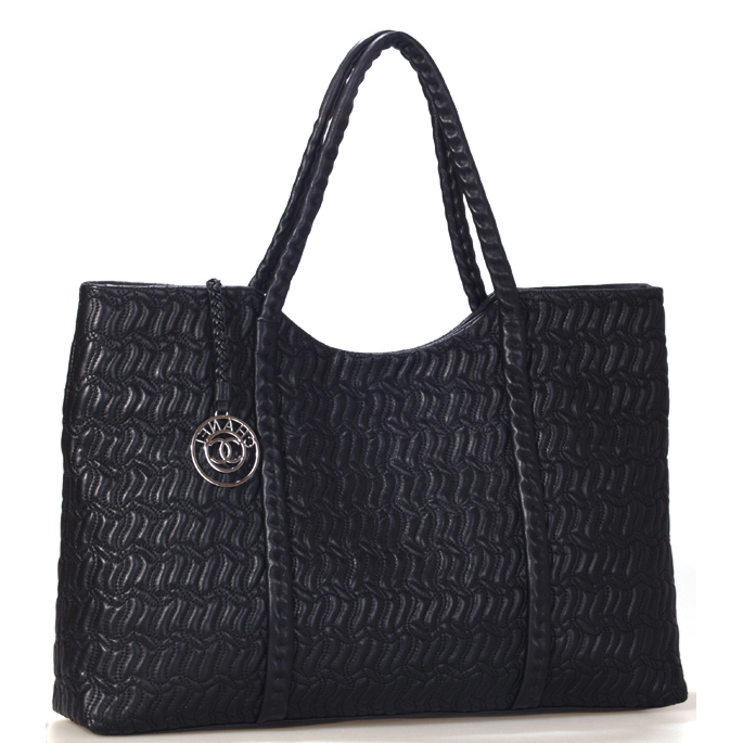 CHANEL Smocked Lambskin Large Tote