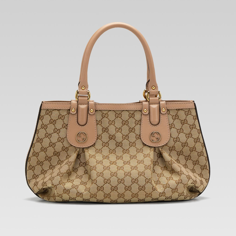 'scarlett' medium tote with studded interlocking G