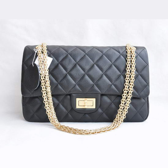 Chanel Classic Falp Bag A28668 Black with Golden Chain