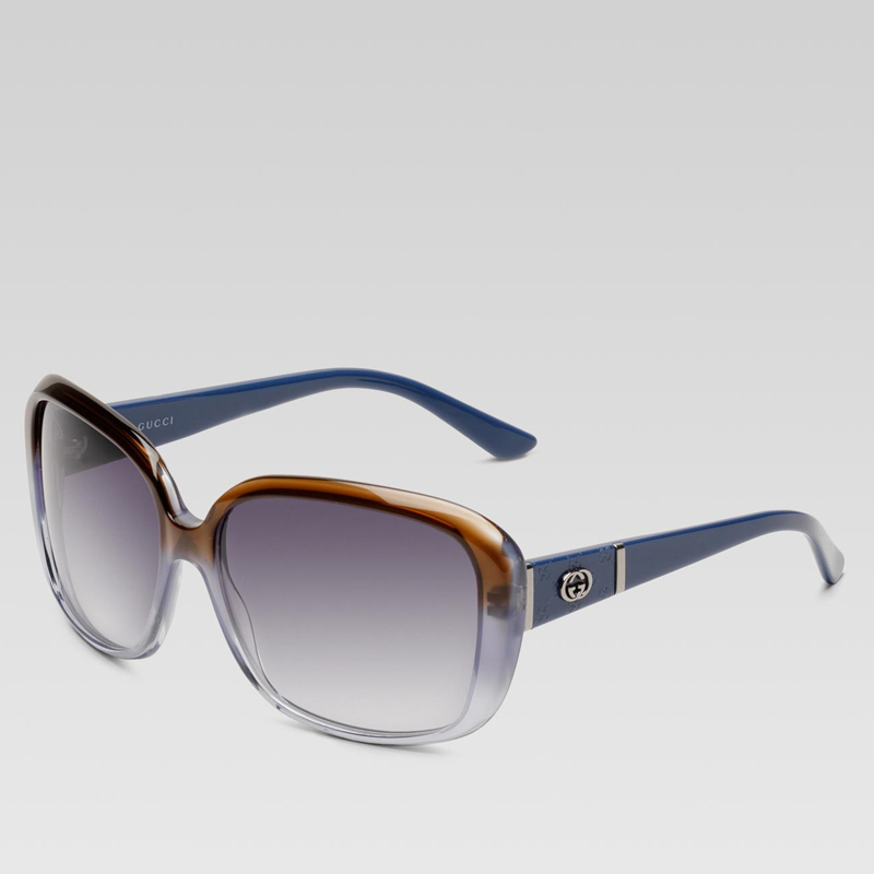 medium rectangle frame sunglasses with GG logo and