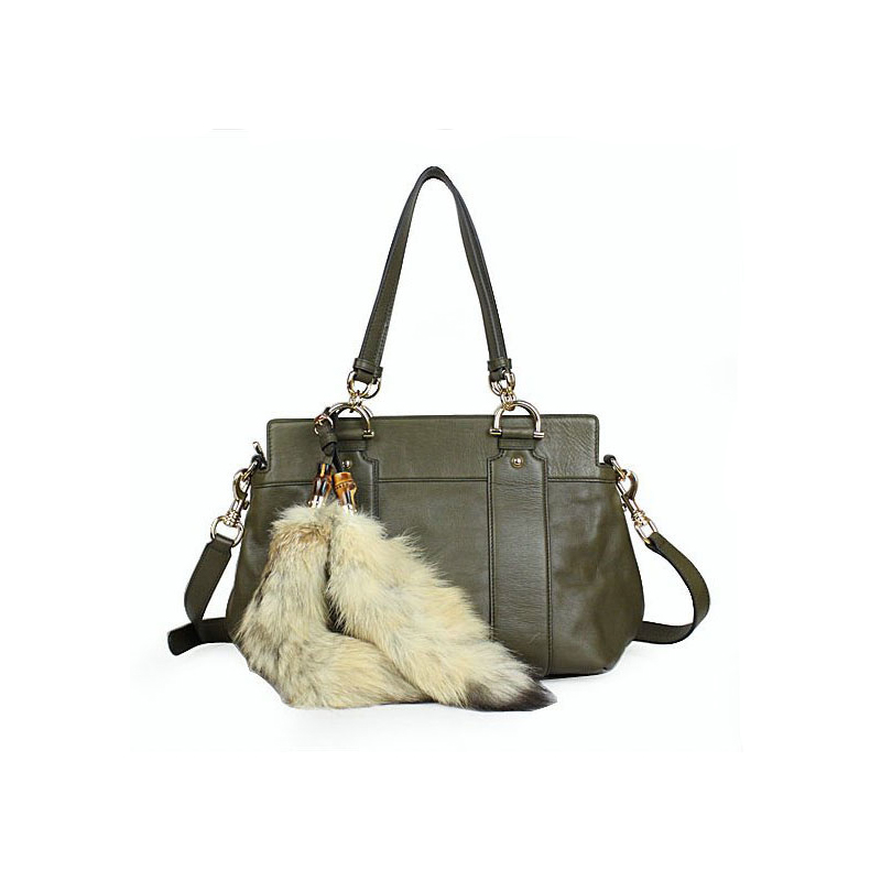 'smilla' medium top handle bag with removable fur