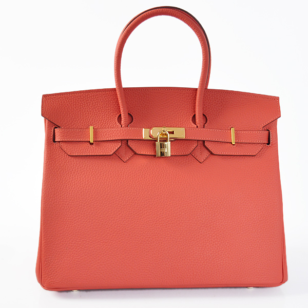 Hermes Birkin 35CM clemence leather in Watermelon Red with Gold hardware