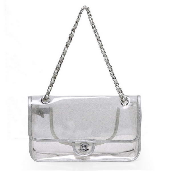 Chanel Pellucidly PVC Flap Bags A1117 Silver