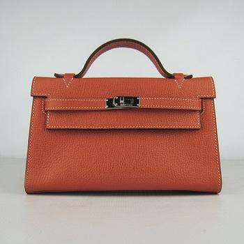 Hermes Kelly 22CM Cattle Neck Stripe Orange