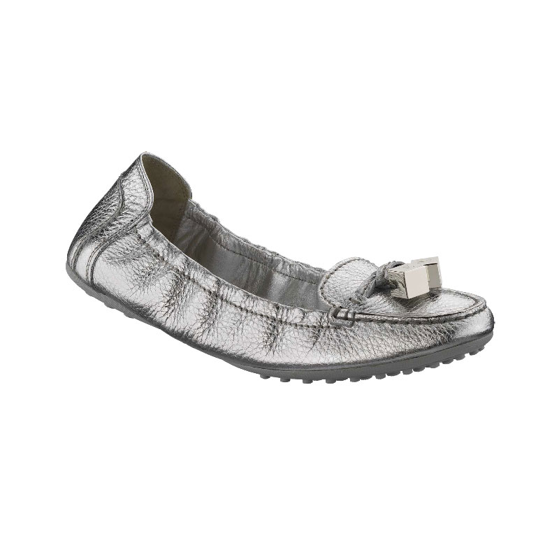 LOVELY LOAFER IN METALLIC GRAINED CALF LEATHER