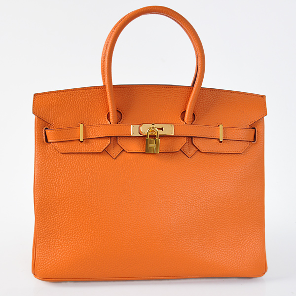 Hermes Birkin 35CM clemence leather in Orange with Gold hardware