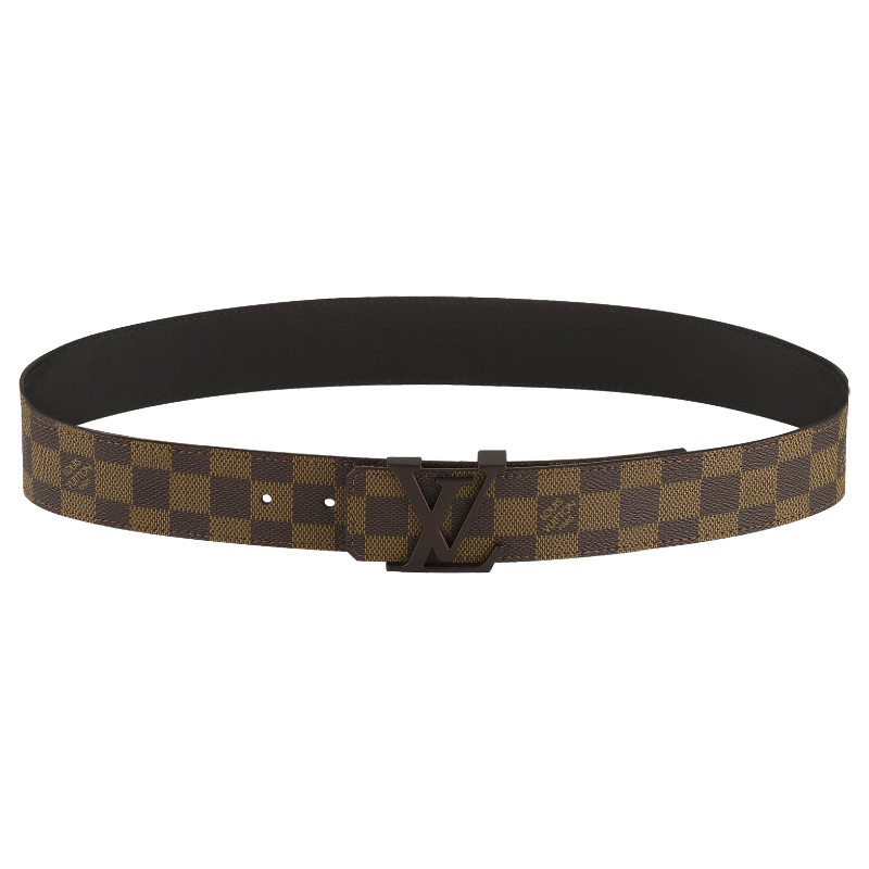 LV INITIALES DAMIER EBENE BELT