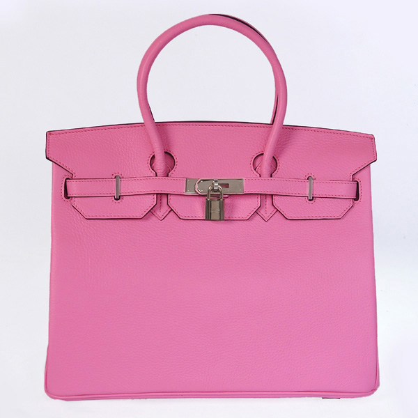 Hermes Birkin 35CM clemence leather in Cherry Pink with Silver hardware