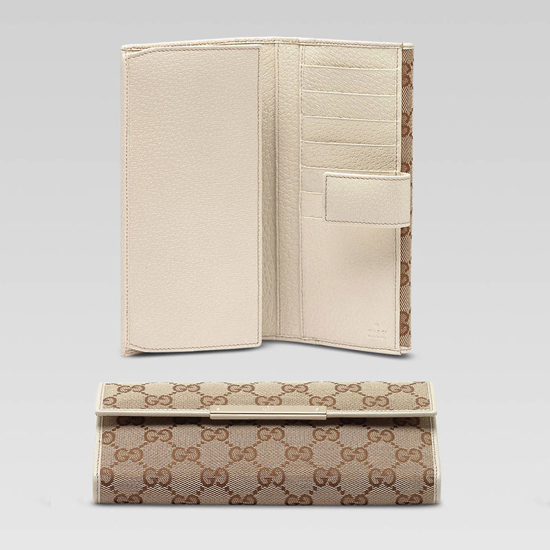 continental wallet with gucci trademark engraved m