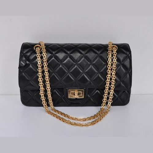 Chanel Classic Quilted Flap Bag 1113 Black Golden