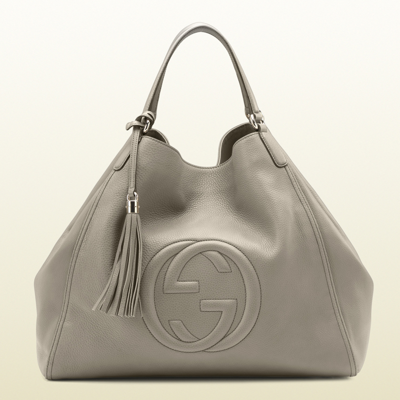 gucci soho fango color leather shoulder bag