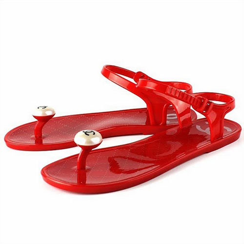 Chanel Clip-toe Casual Sandal Red