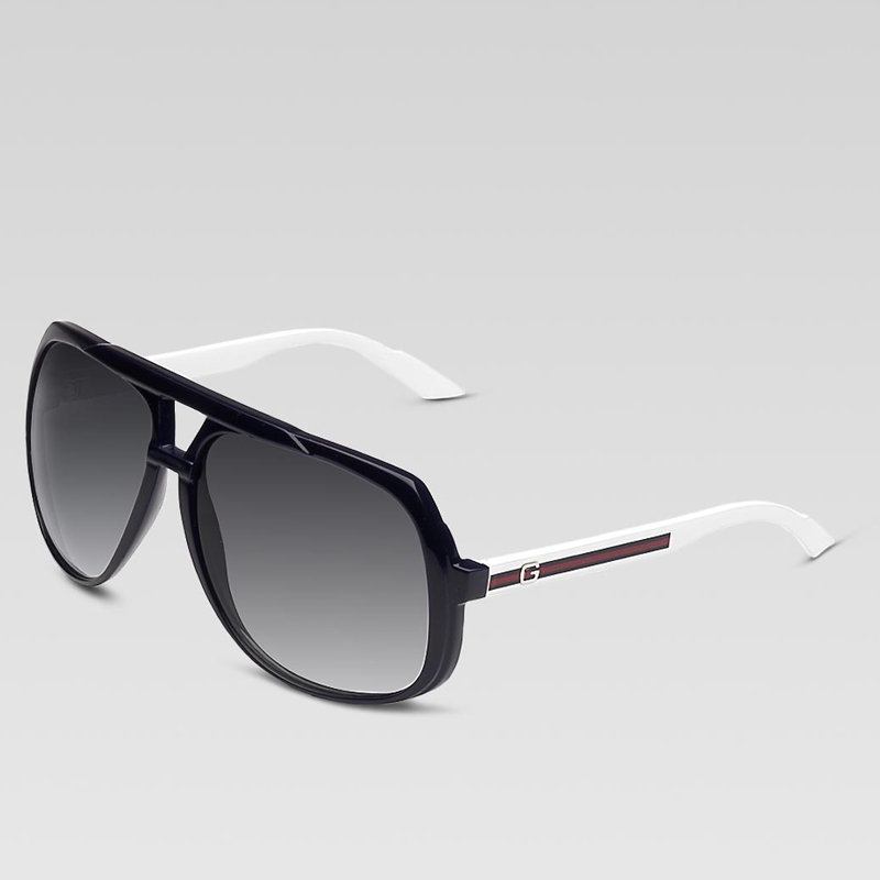 large aviator sunglasses with G detail and signatu