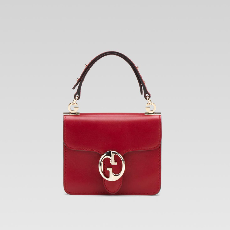 'gucci 1973' small top handle flap bag with double