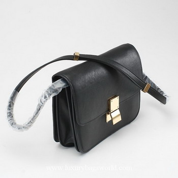 Celine Cow Leather Handbag 80077 Black