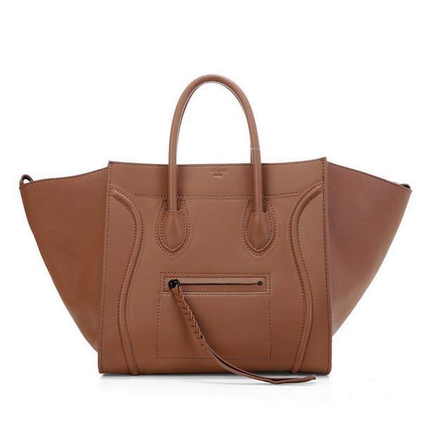 Celine Phantom Original Leather Bags Light Brown