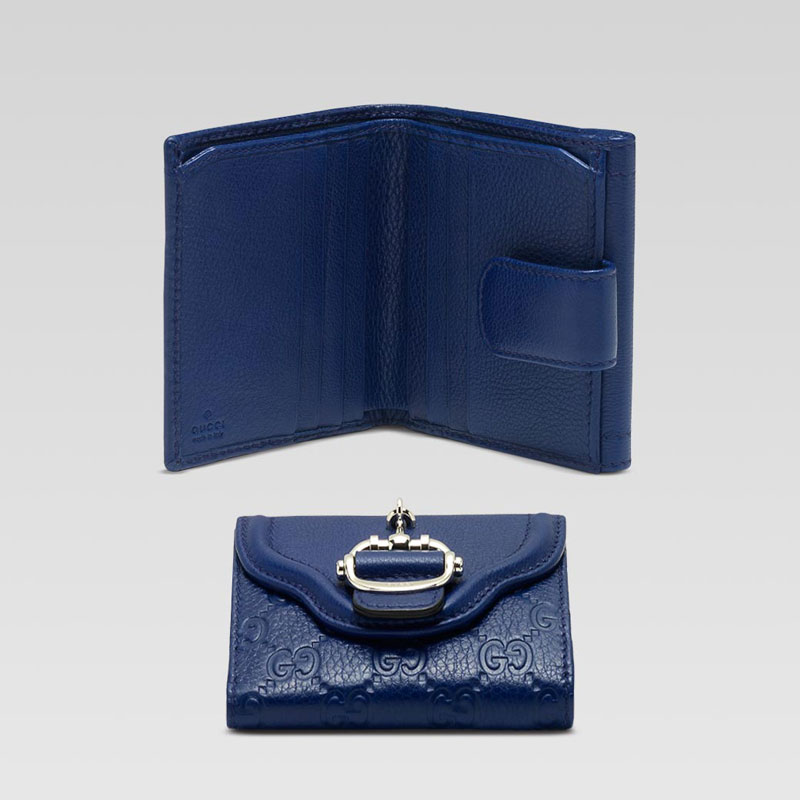 flap french wallet with horsebit detail