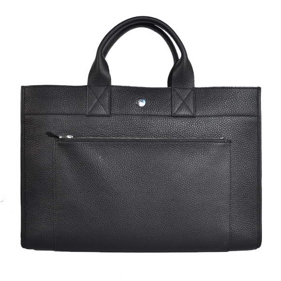 Hermes Briefcase 40CM Bag Clemence Leather Black