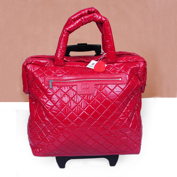 Chanel CoCo Cocoon Quilted Nylon Trolley A47205 Red