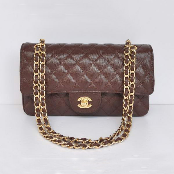 Chanel 2.55 Double Flap Bag Brown with Gold Hardware