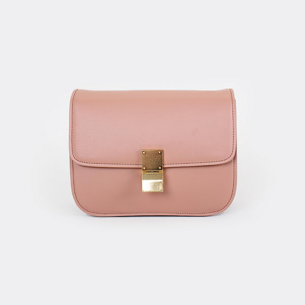 Celine Classic Box Small Flap Bag Calfskin Leather Dark Pink