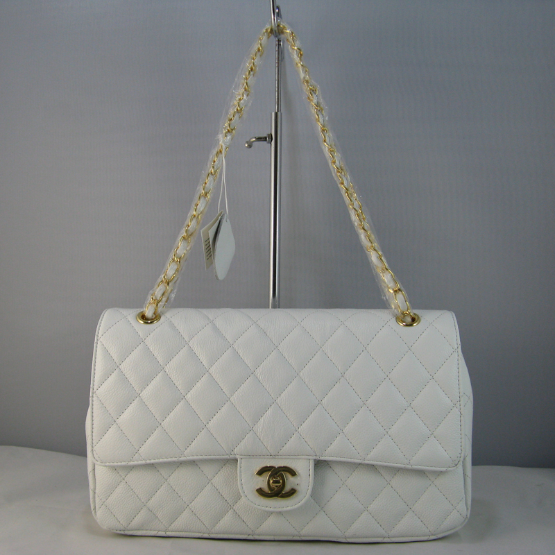 Chanel White color with glod chain