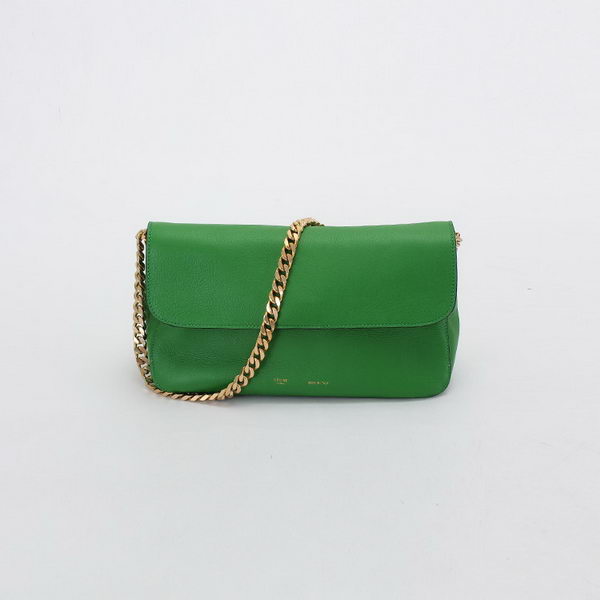 Celine Gourmette Small Bag in Ferrari Leather Green