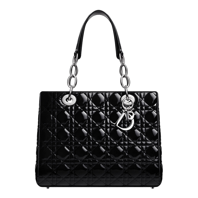 Black patent leather 'Dior Soft' bag