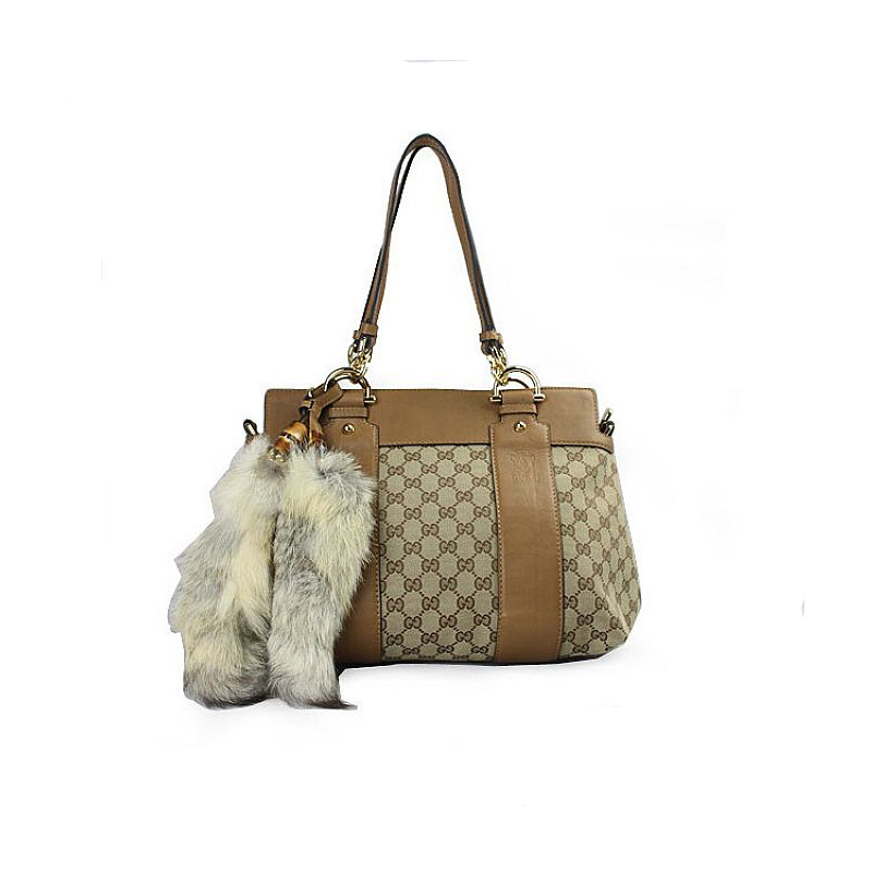 'smilla' medium top handle bag with removable fur