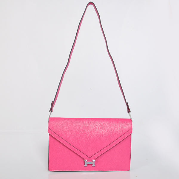 Hermes Liddy Bag clemence leather in Peach with Silver hardware