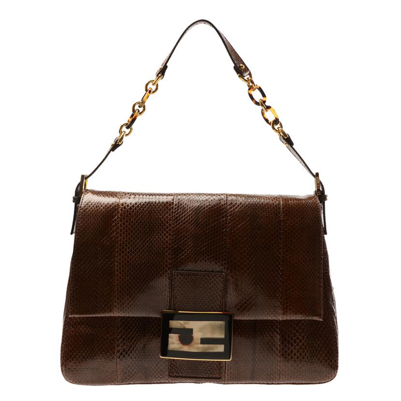 Fendi Big Mamma' water-snake flap bag