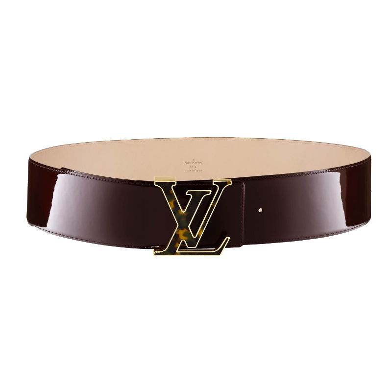 LV INITIALES PATENT LEATHER BELT ECAILLE