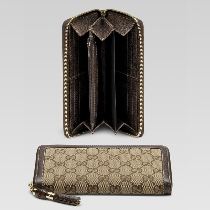 continental wallet with tassel and bamboo detail