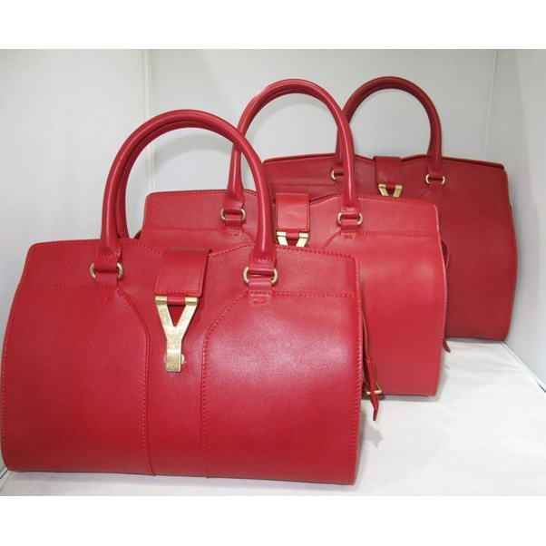 Yves Saint Laurent Cabas Chyc Medium Bag 279079M Red