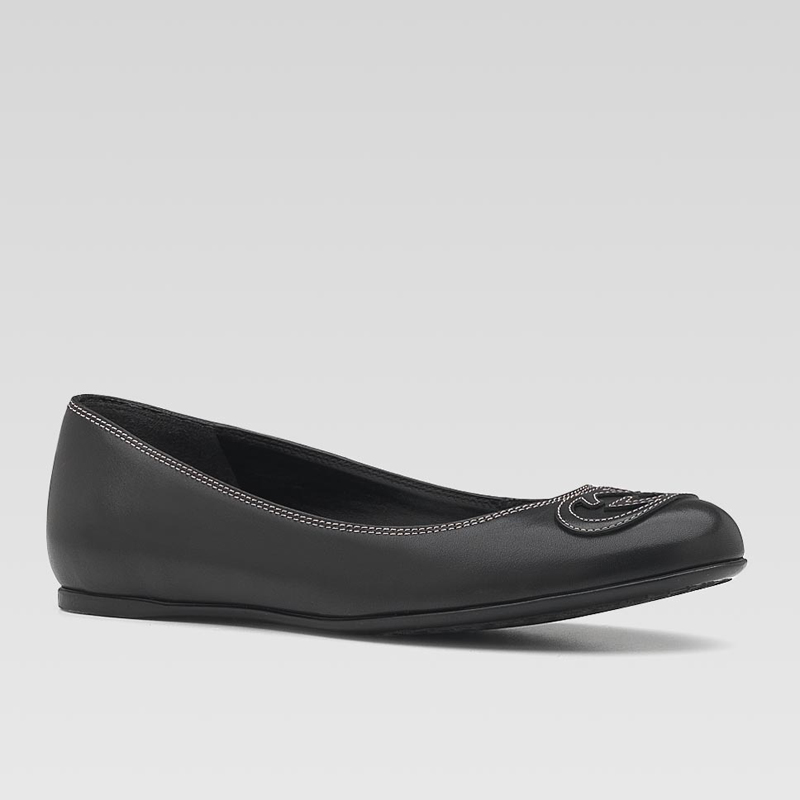 'royal' flat pumps with interlocking G detail