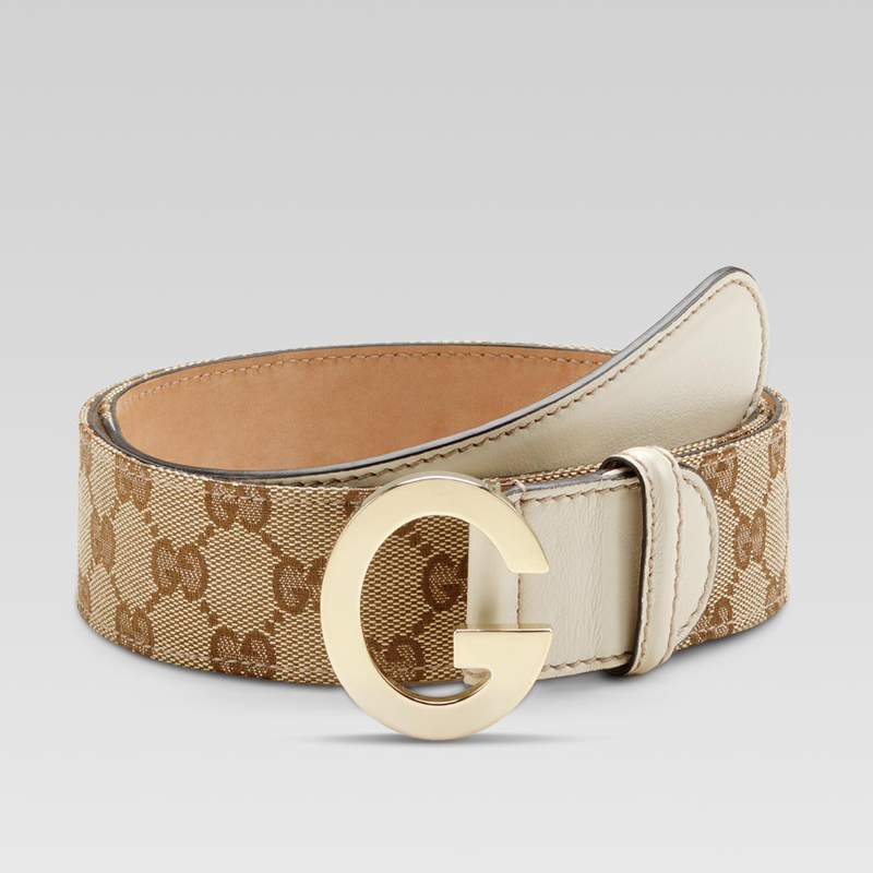 belt with round G buckle