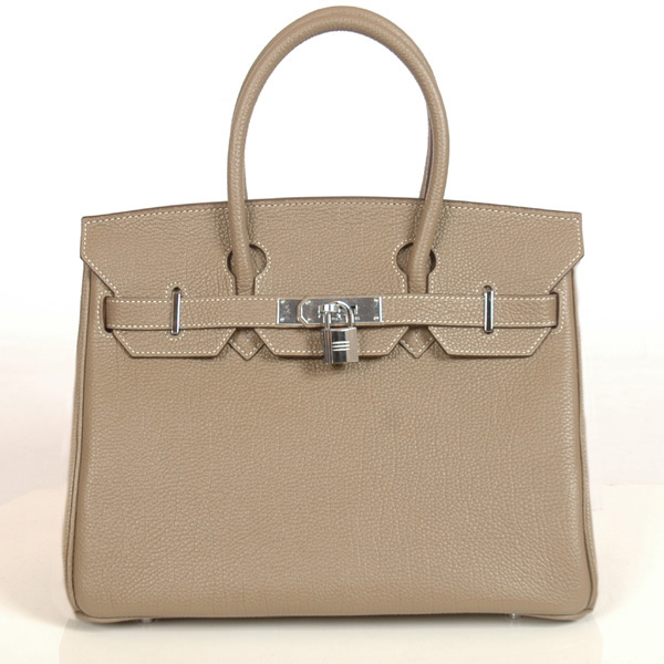 Hermes Birkin togo leather 30CM togo in Dark Grey with Silver hardware