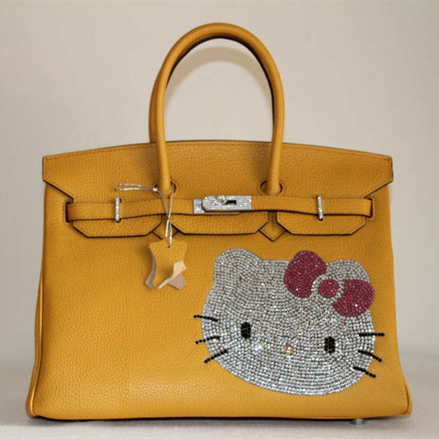 Hermes Birkin Hello Kitty 35CM Togo Leather Bag Yellow HK0001