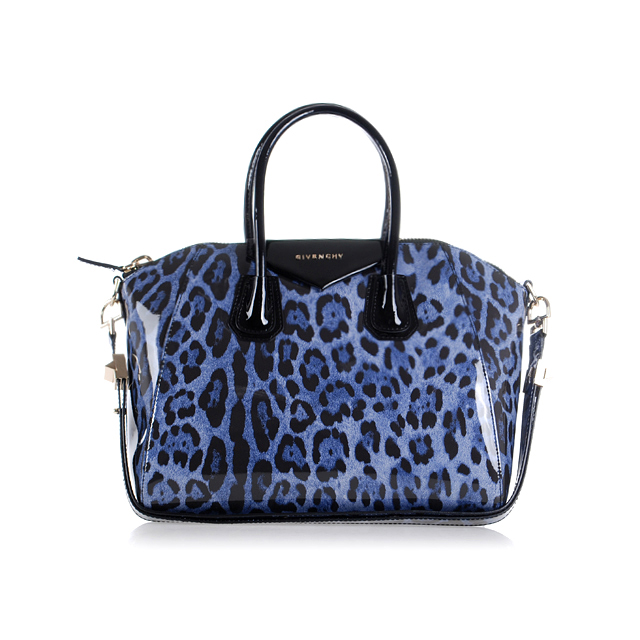 Givenchy Women Bags Antigona Shiny Lord Leopard Blue