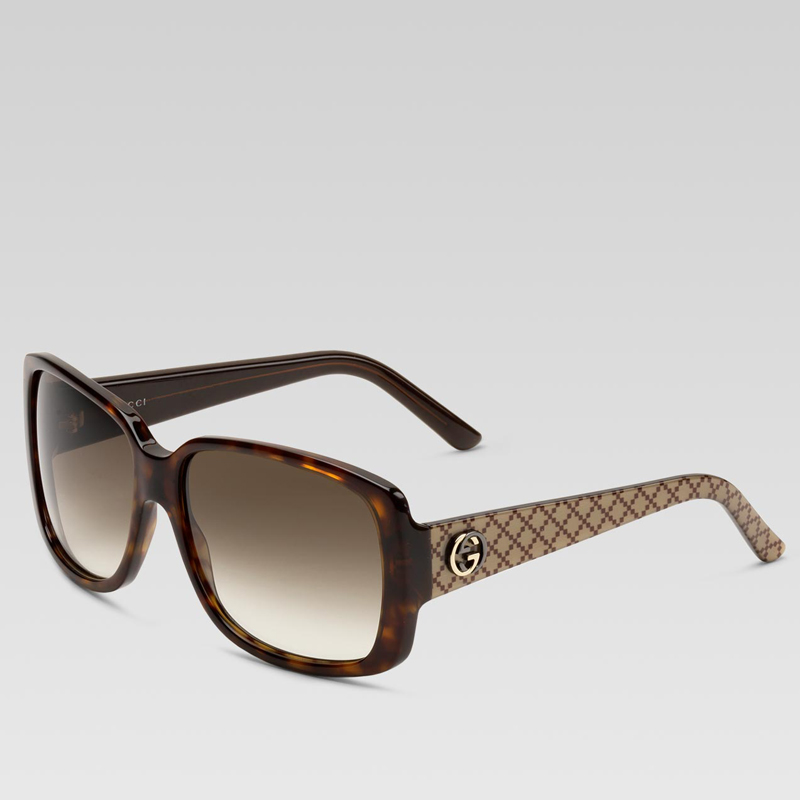 small rectangle frame sunglasses with GG detail an