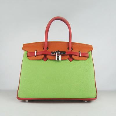 Birkin 30CM Red.Orange.Green (silver))