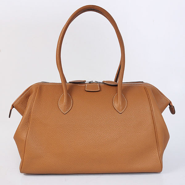 Hermes 37cm paris bombay clemence leather in Peach