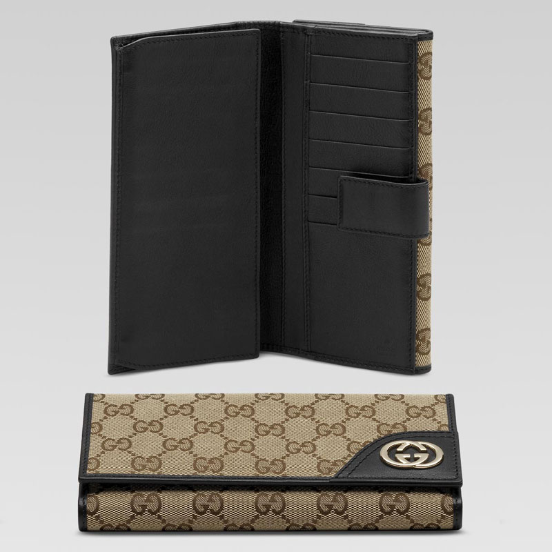 continental wallet with interlocking G ornament