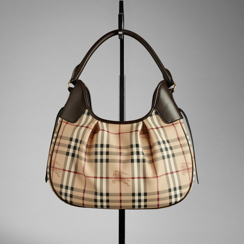 SMALL HAYMARKET CHECK HOBO BAG